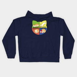 My cat in the four seasons -  The sleeping cat Kids Hoodie